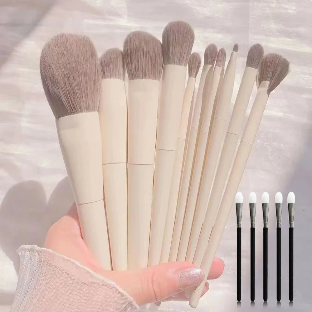 13pcs Makeup Brushes Cosmetic Full Set 3 Colors Soft Hair Female Make Up Tools Foundation Brush Eyeshadow Complete Kit L