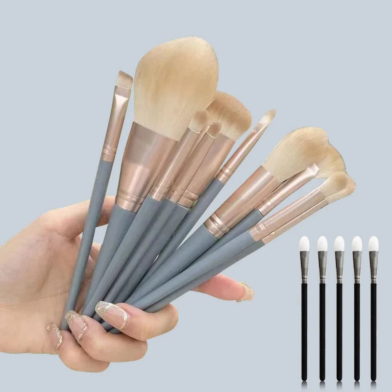 13pcs Makeup Brushes Cosmetic Full Set 3 Colors Soft Hair Female Make Up Tools Foundation Brush Eyeshadow Complete Kit M