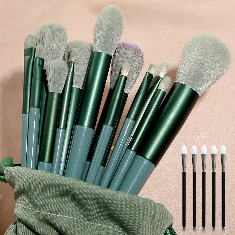 13pcs Makeup Brushes Cosmetic Full Set 3 Colors Soft Hair Female Make Up Tools Foundation Brush Eyeshadow Complete Kit I