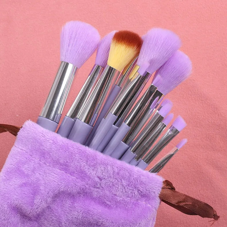 13pcs Makeup Brushes Cosmetic Full Set 3 Colors Soft Hair Female Make Up Tools Foundation Brush Eyeshadow Complete Kit A