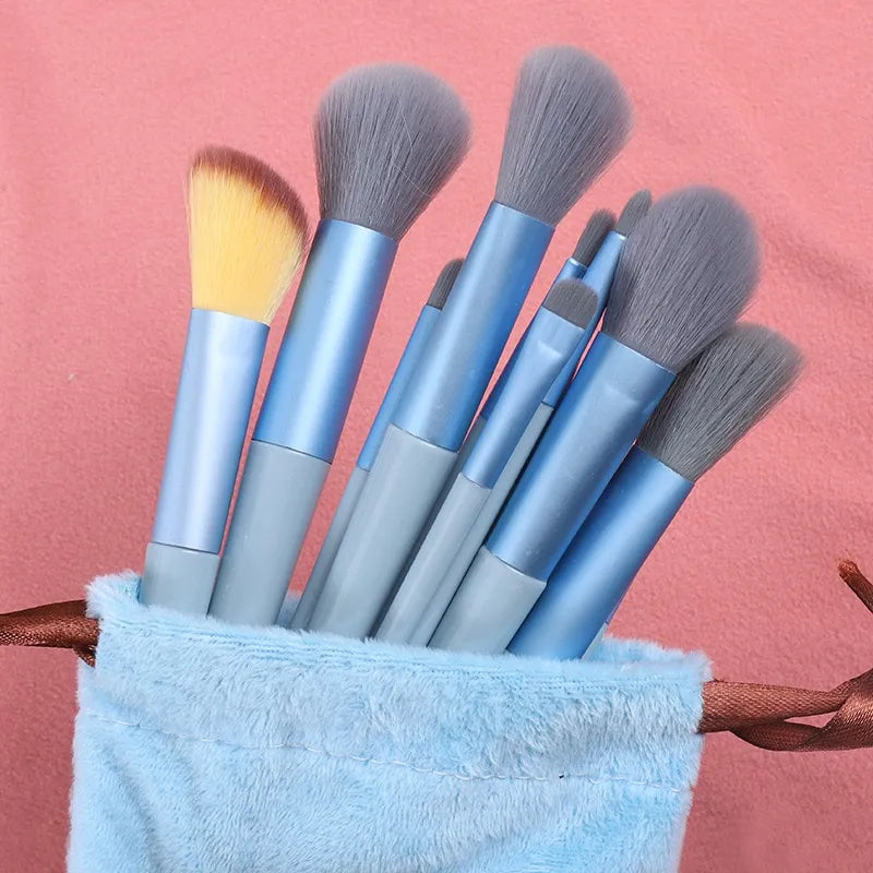 13pcs Makeup Brushes Cosmetic Full Set 3 Colors Soft Hair Female Make Up Tools Foundation Brush Eyeshadow Complete Kit H