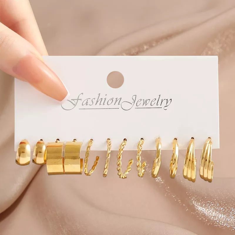 17KM Pearl Twist Hoop Earrings Set Butterfly Acrylic Dangle Earrings for Women Metal Hollow Gold Plated Earring Cartoon Jewelry No.35 CS5652301