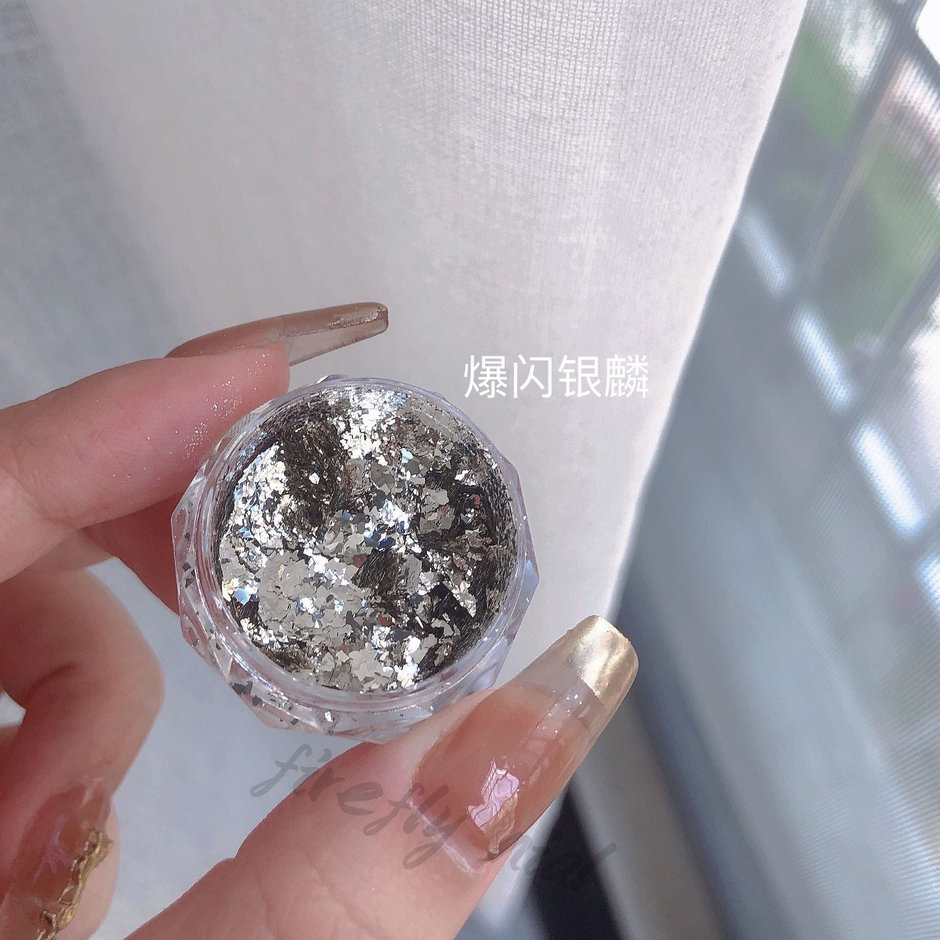 1Pc Shiny Mermaid Glitter Nail Hexagon Sequins Holographic Flakes Chunky Mixed Color DIY Manicure Decoration Design Accessories F6-1