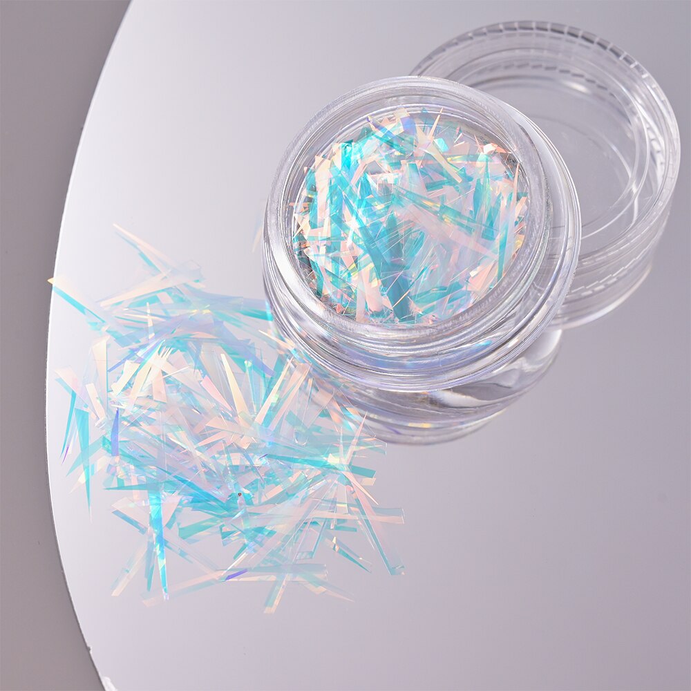 1Pc Shiny Mermaid Glitter Nail Hexagon Sequins Holographic Flakes Chunky Mixed Color DIY Manicure Decoration Design Accessories PT198-2