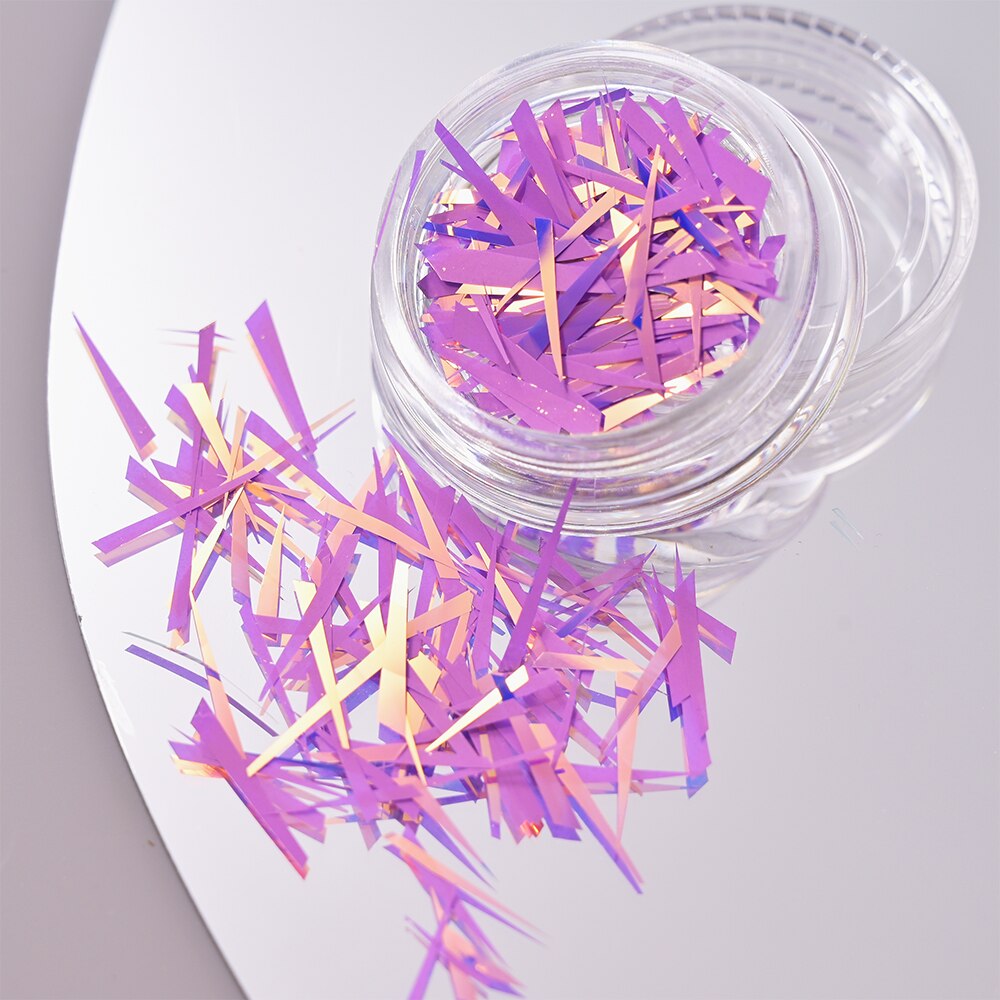 1Pc Shiny Mermaid Glitter Nail Hexagon Sequins Holographic Flakes Chunky Mixed Color DIY Manicure Decoration Design Accessories PT198-30