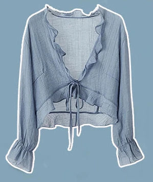 2 Pieces Sets Women Crop Tops Slim T-shirts + Strap Dress Set Korean Style New Fashion Summer Y2k Sexy Sweet Blue