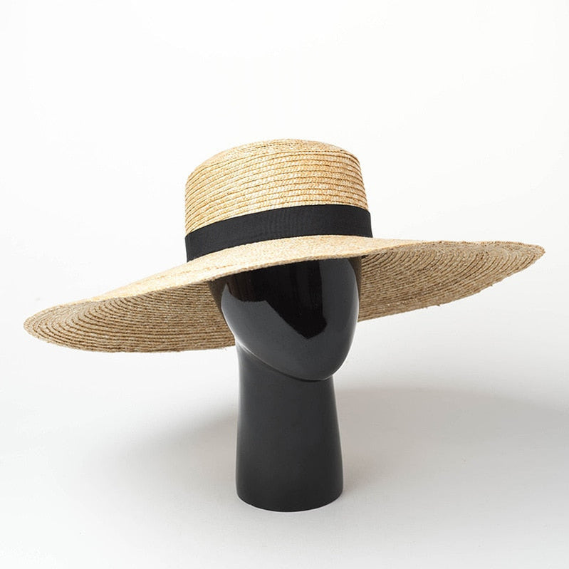 2024 Big Brim Straw Hats For Women Summer Oversized Beach Hat UV Protection Sun Hat Wholesale