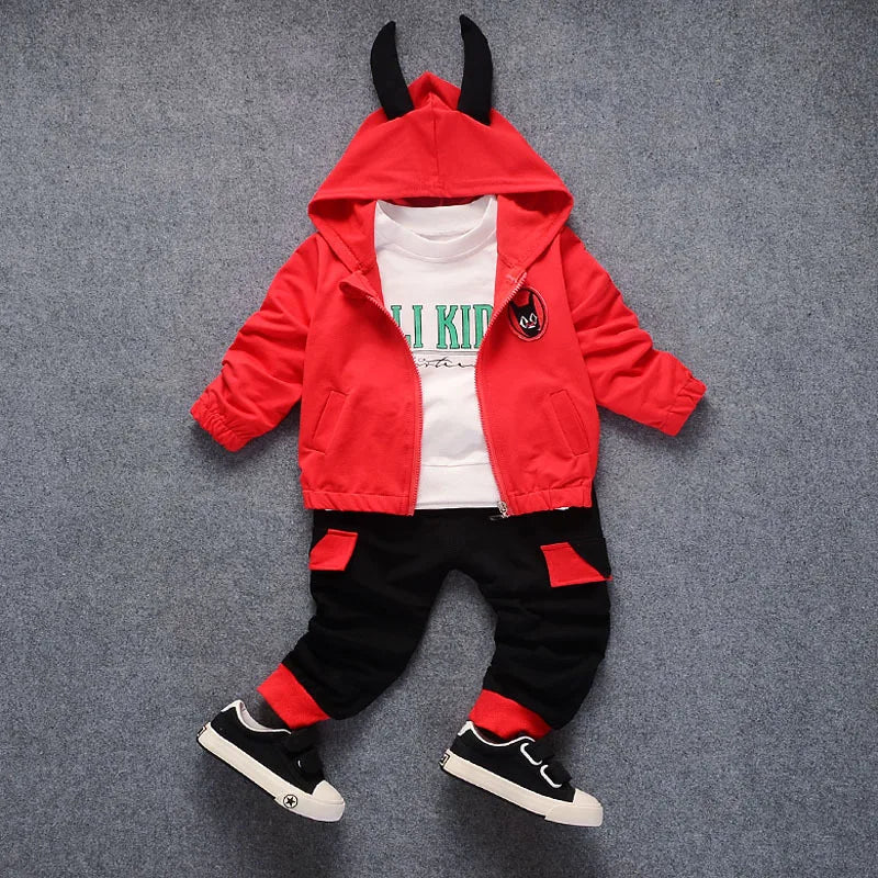 2024 Fashion Autumn Baby Boys Clothes Set Boys Sport Suit Children Sets Kids Clothes Denim Clothes For Boys Clothing 1 3 4 Year red 2