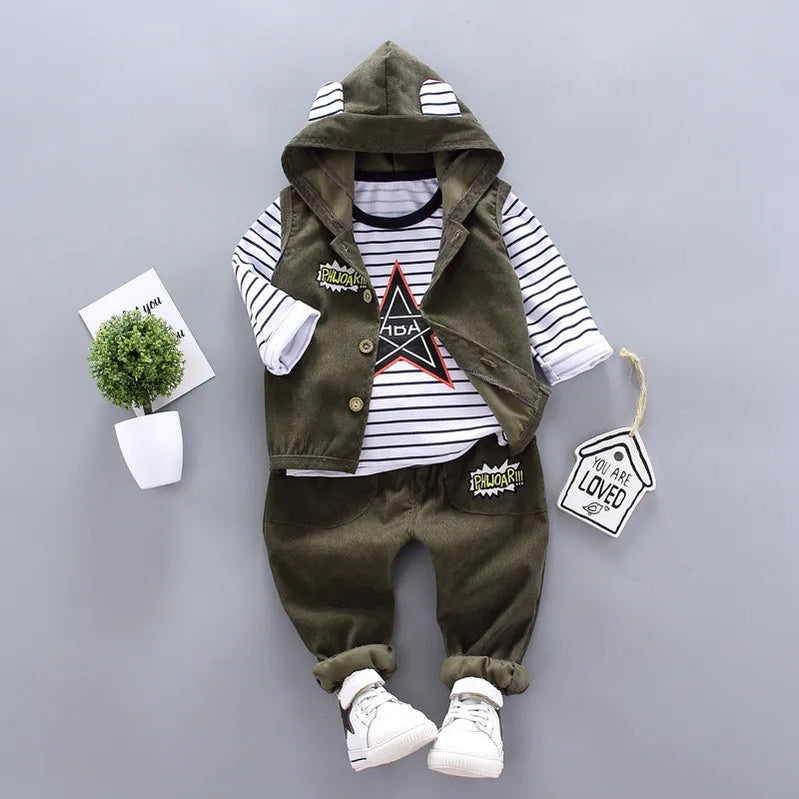 2024 Fashion Autumn Baby Boys Clothes Set Boys Sport Suit Children Sets Kids Clothes Denim Clothes For Boys Clothing 1 3 4 Year green 2