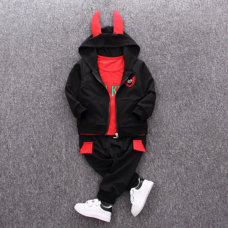 2024 Fashion Autumn Baby Boys Clothes Set Boys Sport Suit Children Sets Kids Clothes Denim Clothes For Boys Clothing 1 3 4 Year black