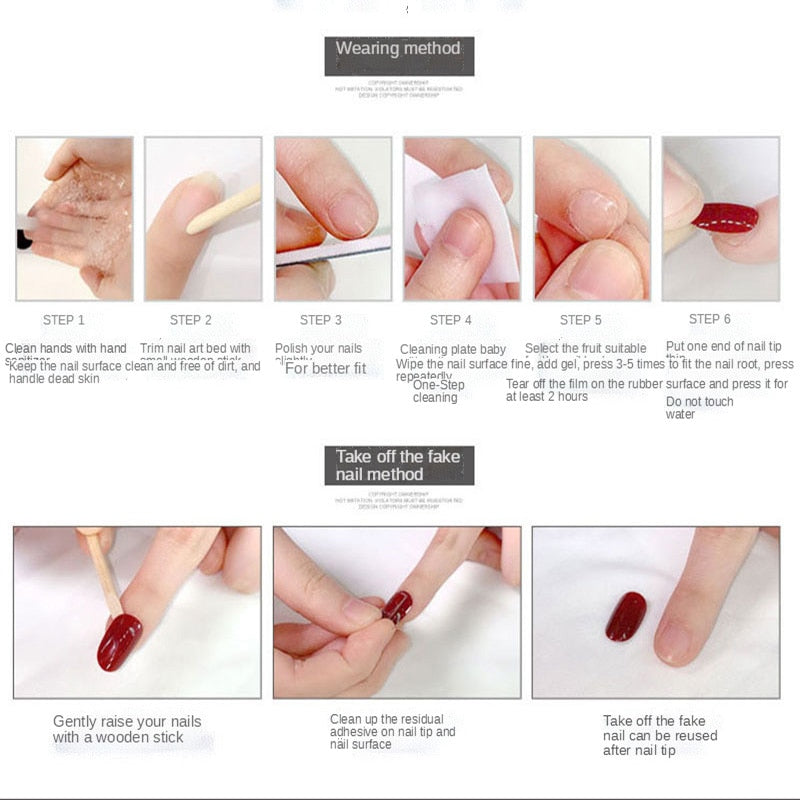 24pcs Ins Flowers Press On Toenails Full Cover French Style Summer Flower Design Beach Acrylic Toe Nail Patch For girls Women