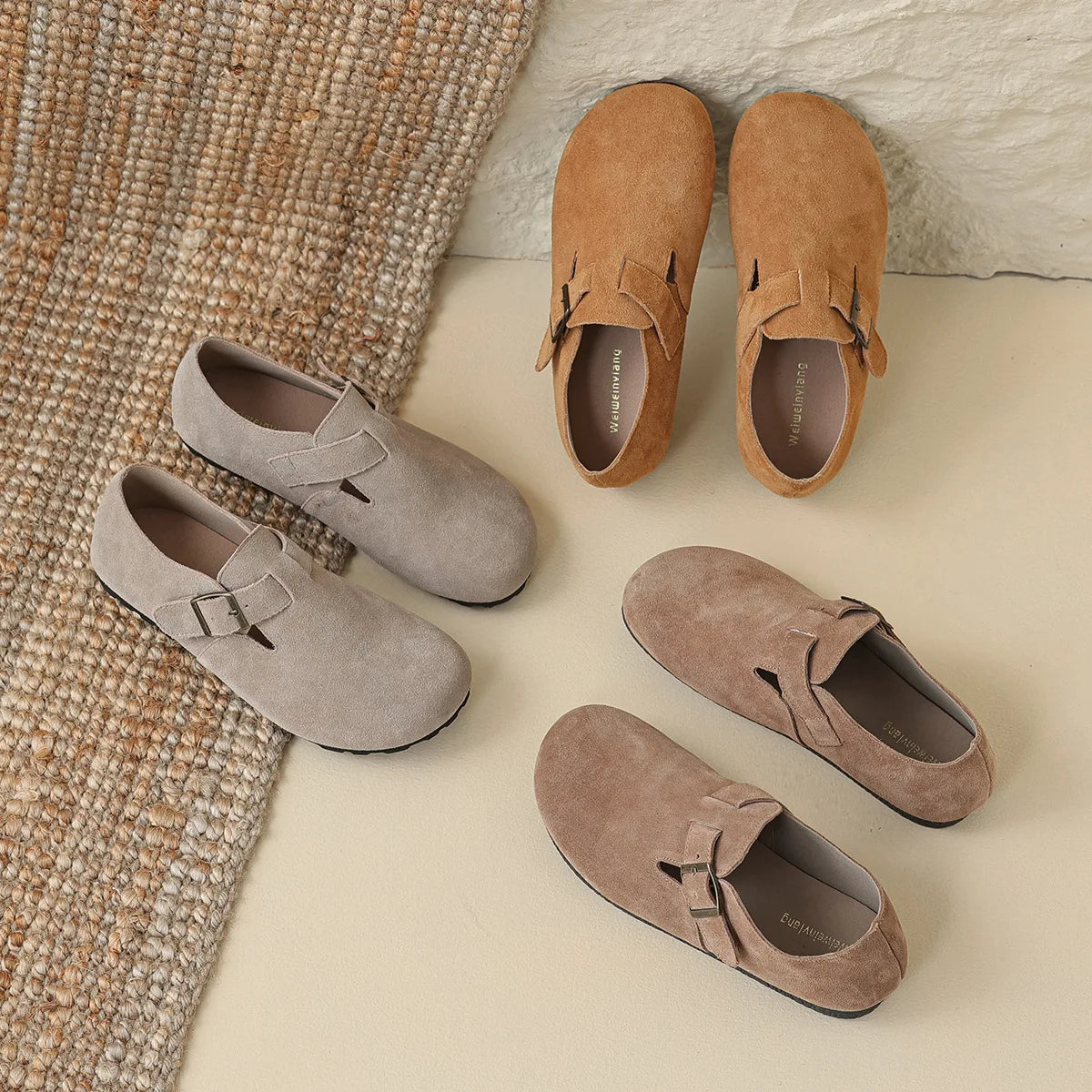 Spring and Autumn Women’s Flat Shoes Genuine cowhide Fashion mary jane Ladies casual leather shoes boat shoes