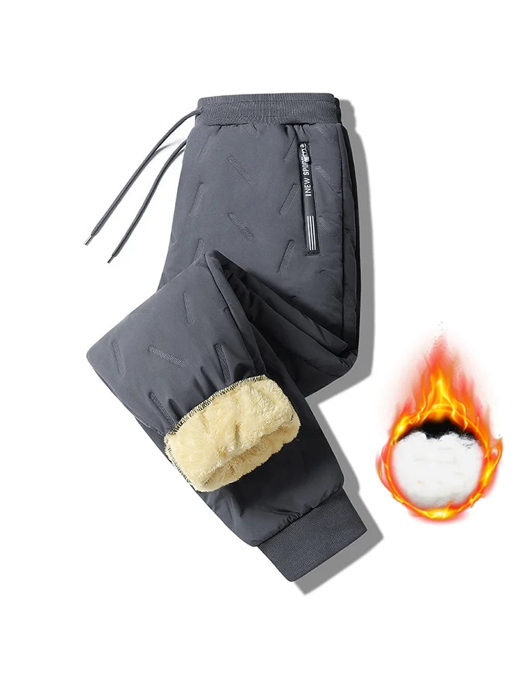 Winter Women Thicken Lambswool Leggings Outdoors Warm Windproof Jogging Sweatpants Fashion Casual Simple Fleece Sportswear Pants Rib Leg Grey