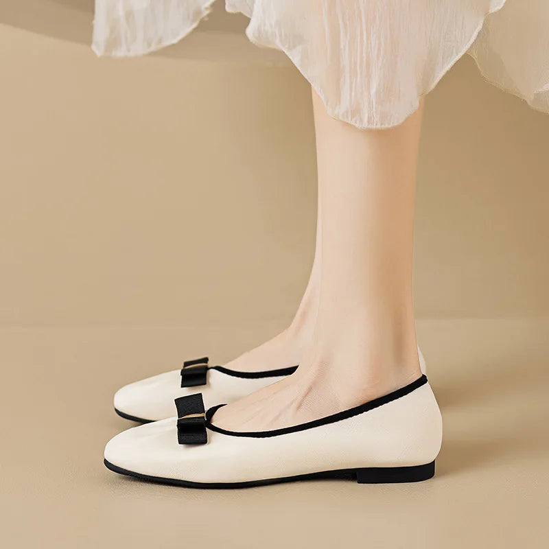 spring and autumn women's shoes Korean style work and party wear Ladies' casual flats mary jane boat shoes Large size 41-43