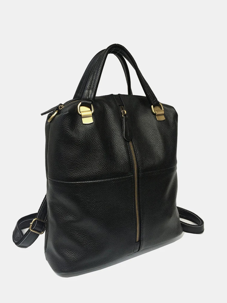 Vintage Women's Genuine Leather Outdoor Backpacks Anti-Theft Large School Bag Designer Travel Satchel Shoulder Crossbody