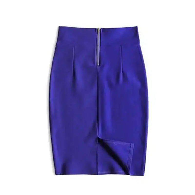 Faldas Mujer Moda 2022 Fashion High Waist Black Bodycon Skirts Midi Zipper Elastic Korean Elegant Sexy Y2k Office Pencil Skirt