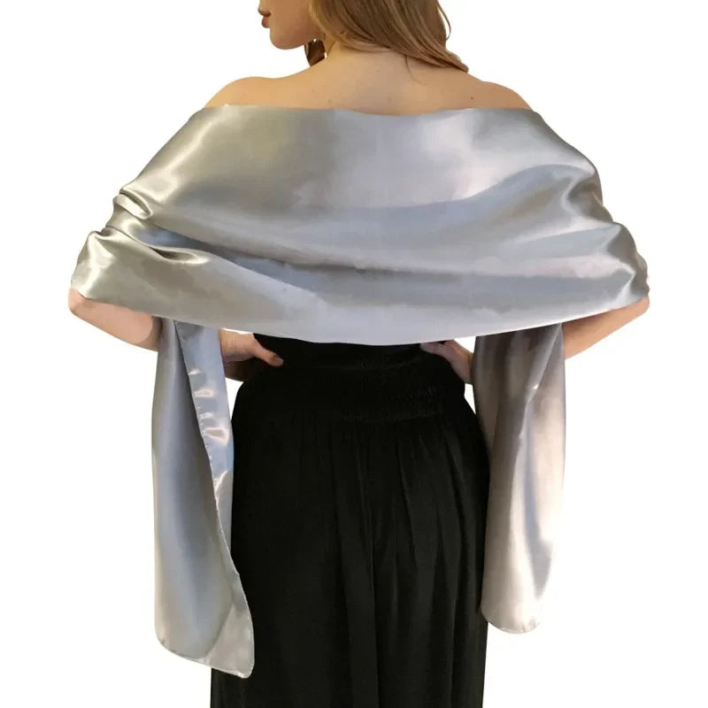 19 Colors Wrap Shaw Long Formal Wedding Party Ladies wrap shawl Elegant Evening Bridal shawl wrap fashion brand scarves light gray