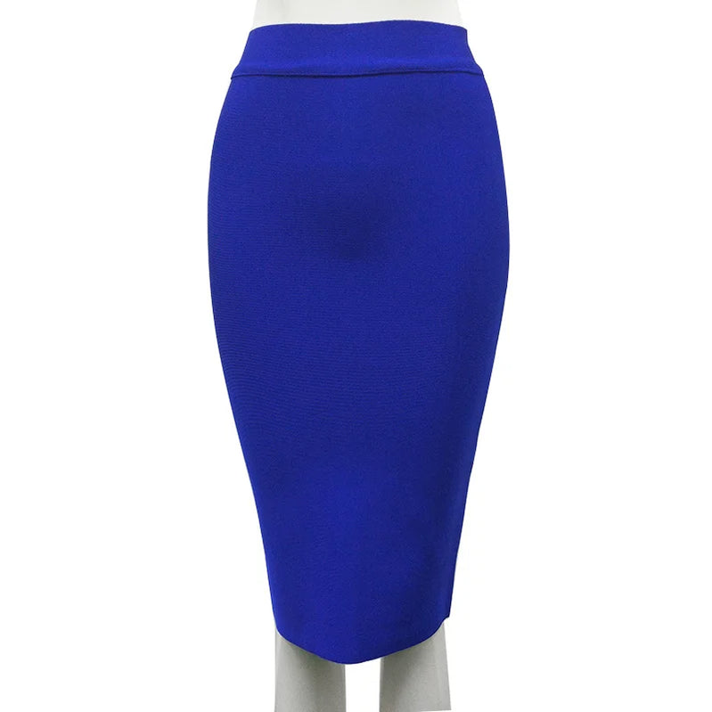 16 Colors Tight Pink Green Black Rayon Knee Length Bandage Skirt Night Club Party Skirt