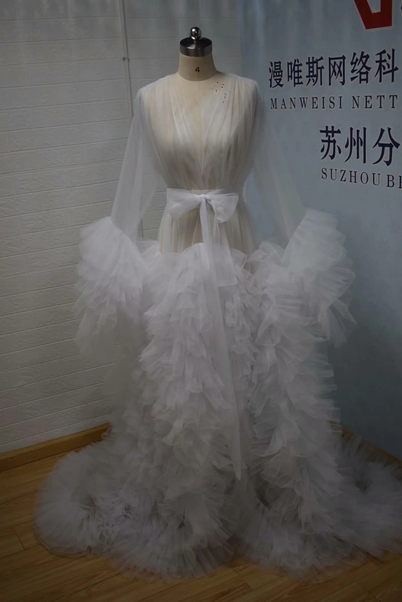 Maternity Robes Wedding Shawl Pregnant Women Sexy Tulle Bathrobe Dresses Photo Shoot Party Fluffy Baby Shower Gowns