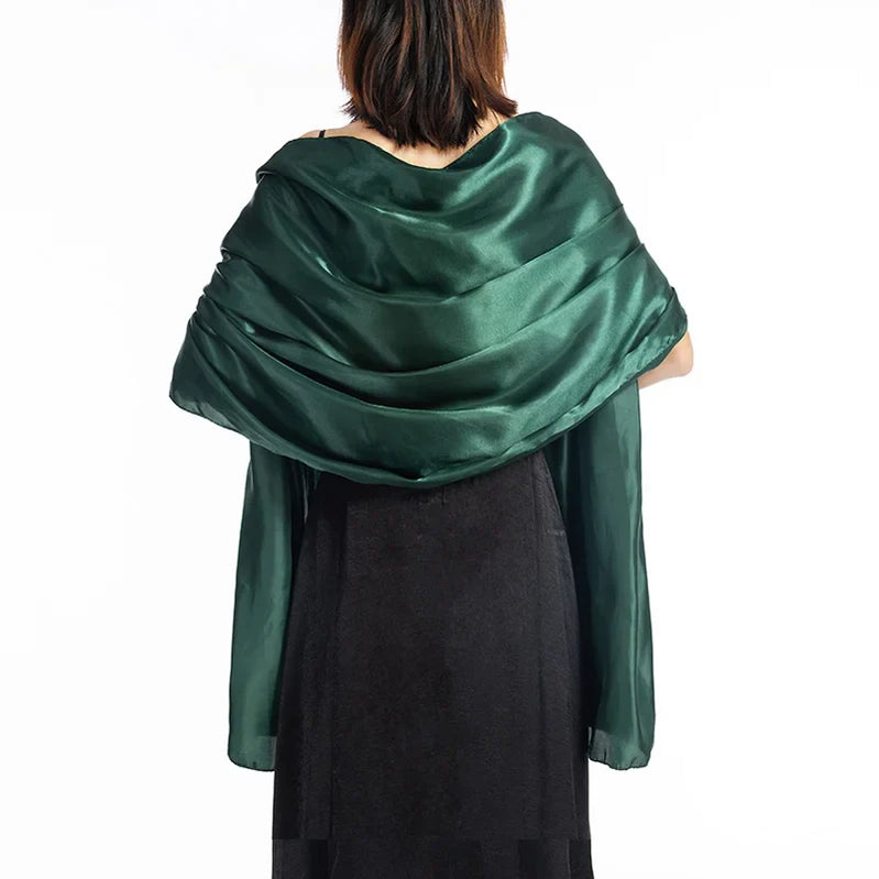 19 Colors New Arrival Women Evening Wraps Shawls 240*70cm Satin Long Formal Wedding Party Ladies Bolero 2 Size Can Choose