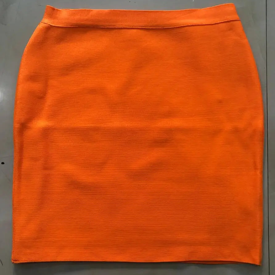 Wholesale Shipping Candy Color Sexy Women Bodycon Mini Bandage Skirt 2021 Designer Fashion Black Pencil Skirt Faldas 43cm