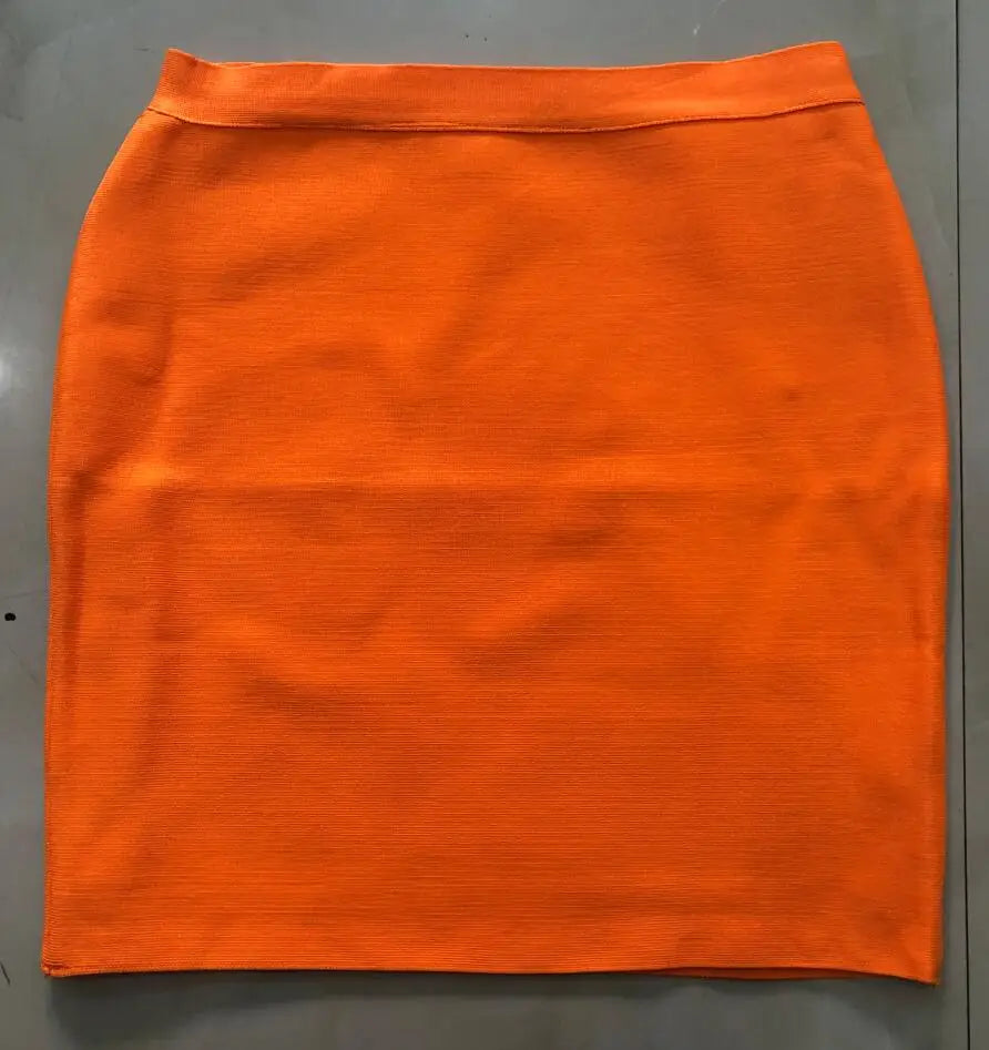 Wholesale Shipping Candy Color Sexy Women Bodycon Mini Bandage Skirt 2021 Designer Fashion Black Pencil Skirt Faldas 43cm