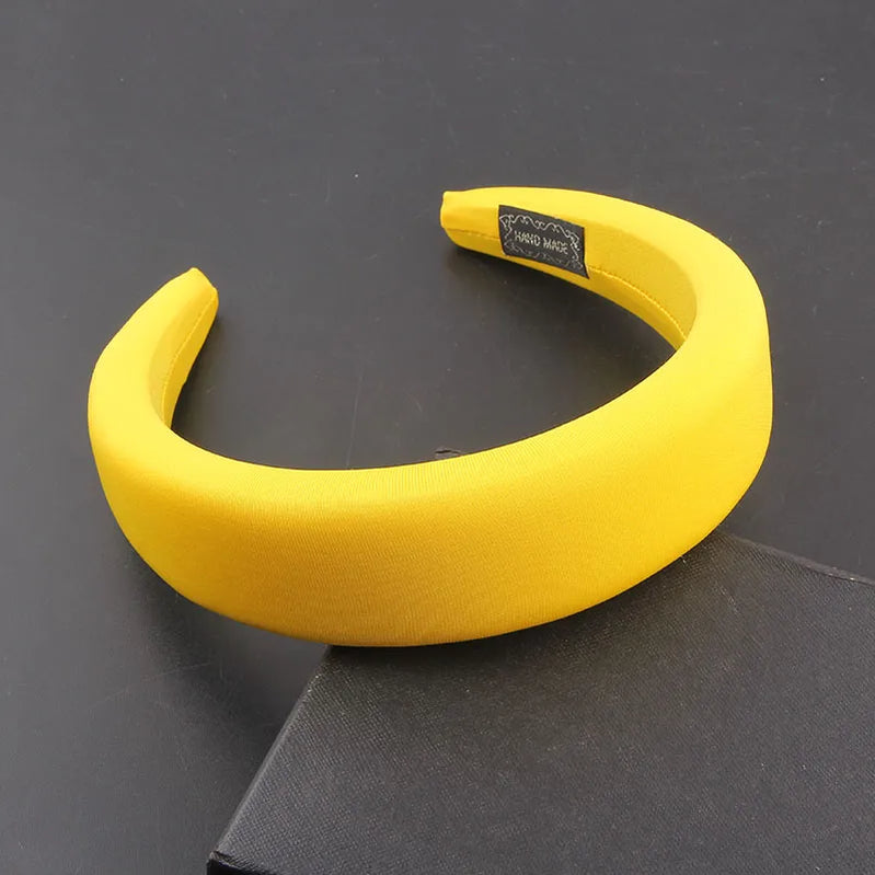 Sponge Headbands for Women Solid Color Tiara Baroque Headband Bridal accessories Daily Headband 6