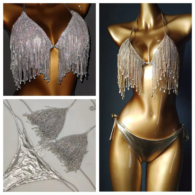 Crystal bikini diamond swimwear biquini diamond bikini beachwear popular swim suit rhinestone swimsuits bikini