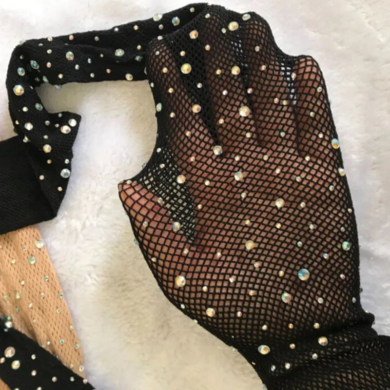 Sexy Glitter Small Mesh Thin Pantyhose Women Individuality Shiny Fishnet Tights Sell Well