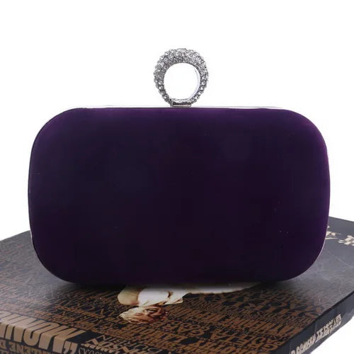 Clutch evening bags Crown rhinestones evening bags purse shoulder bag for wedding Diamonds Lady Purse Mini Evening Bags YM1033purple