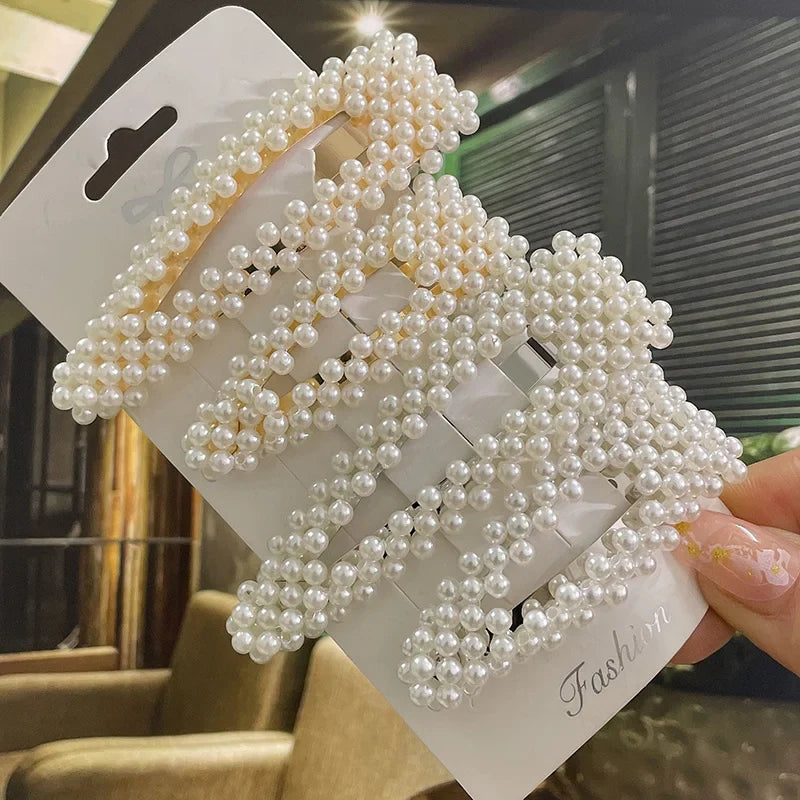 Simulated Pearl Hair Clips For Women Korean Women Hairpins Girl Geometric Hair Barrettes Fashion Hairgrip Hair Accessories Set 29
