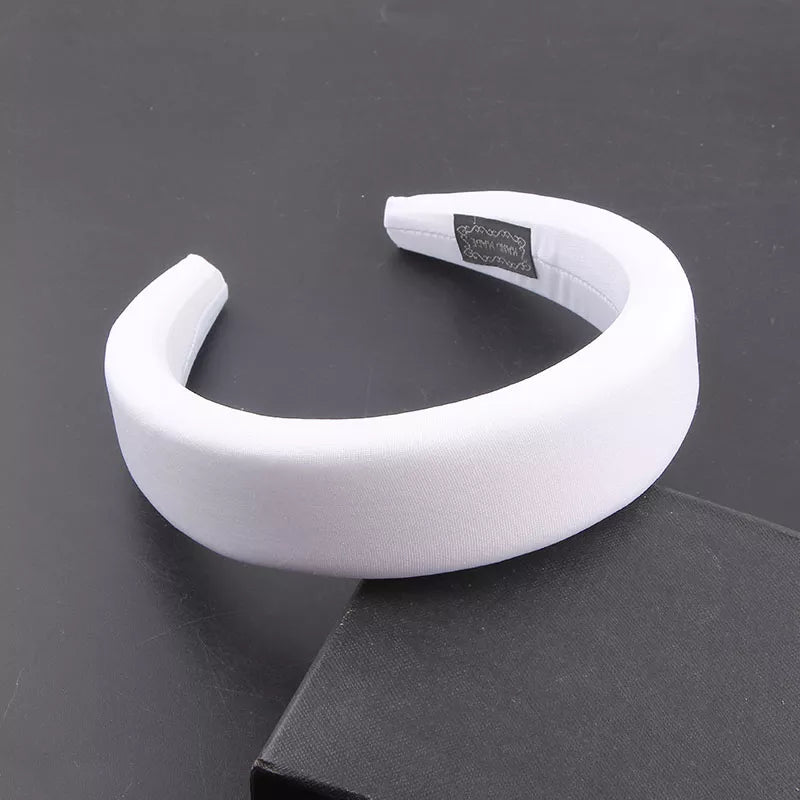 Sponge Headbands for Women Solid Color Tiara Baroque Headband Bridal accessories Daily Headband 3