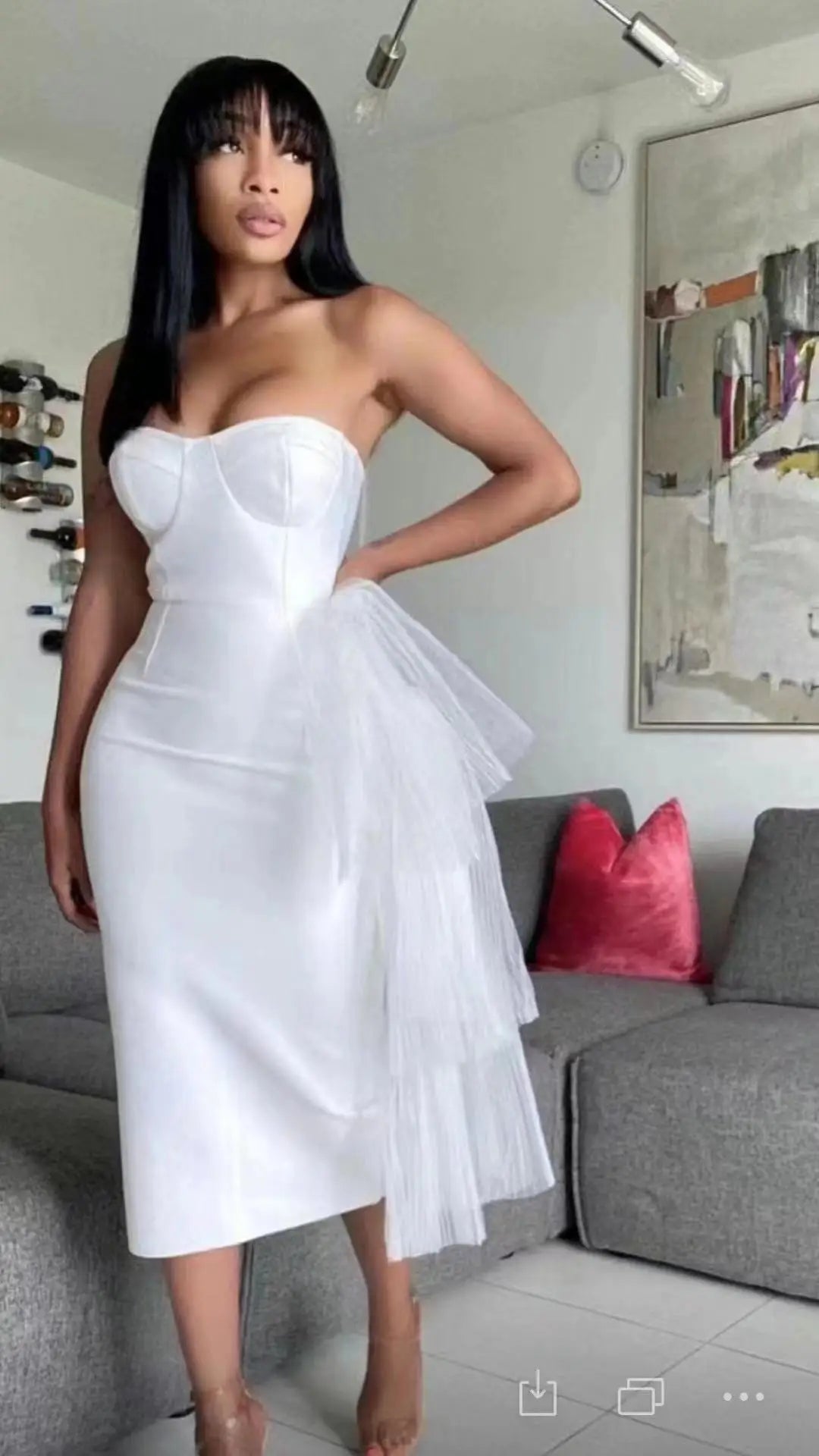 New Skyblue Women Rayon Bandage Off the Shoulder Sexy Bodycon Mid-calf Dress Celebrate Fashion Birthday Party Outfit Vestido