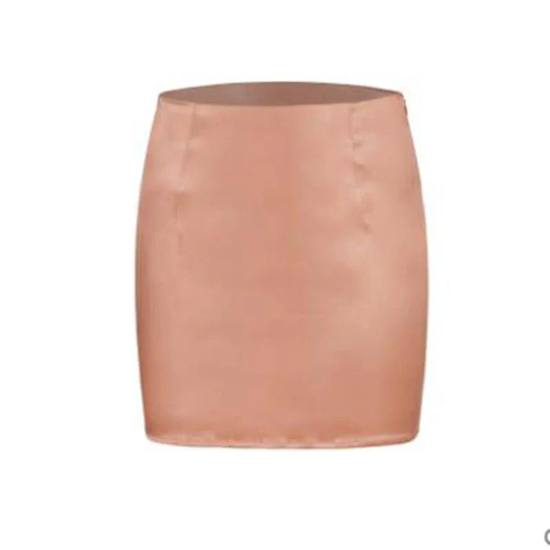 Y2k Satin Silk Skirt Women High Waist Summer Mini Skirt New Skinny Stretchy Sexy Ladies Quality Black Office Pencil Skirts