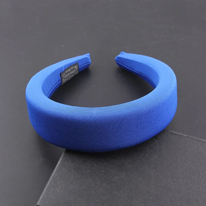 Sponge Headbands for Women Solid Color Tiara Baroque Headband Bridal accessories Daily Headband 4