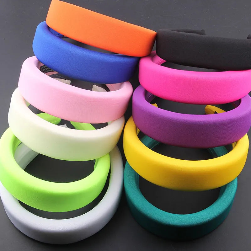 Sponge Headbands for Women Solid Color Tiara Baroque Headband Bridal accessories Daily Headband