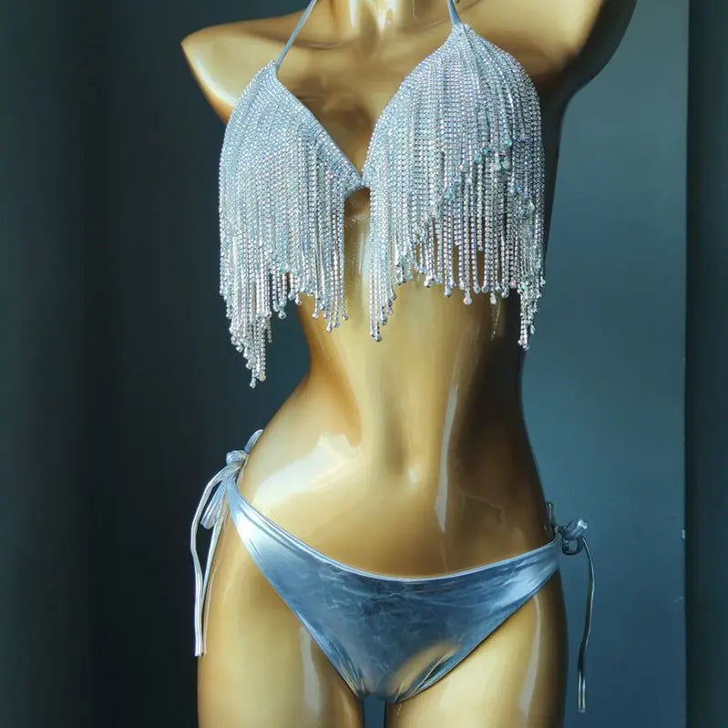 Crystal bikini diamond swimwear biquini diamond bikini beachwear popular swim suit rhinestone swimsuits bikini