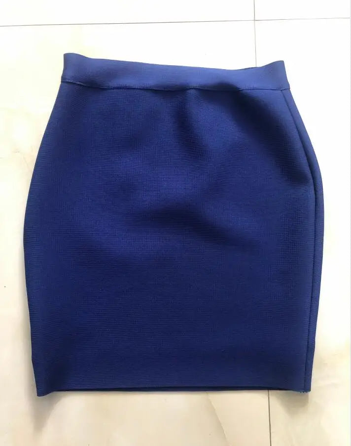 Wholesale Shipping Candy Color Sexy Women Bodycon Mini Bandage Skirt 2021 Designer Fashion Black Pencil Skirt Faldas 43cm