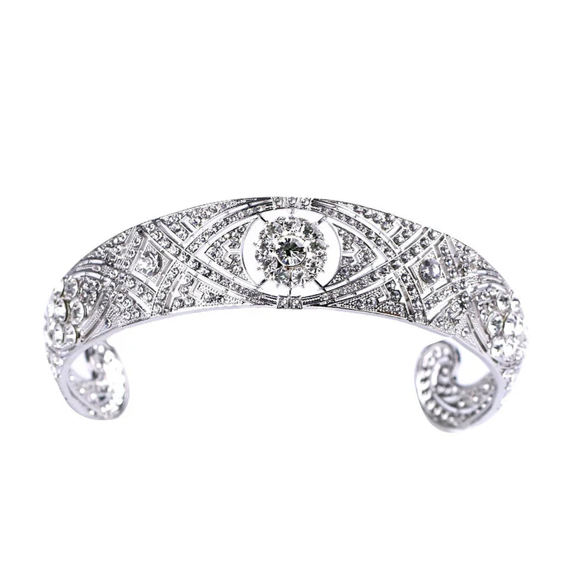 Royal Rhinestone Crystal Wedding Tiara Hair Jewelry Queen Crown Headband Bridal Hair Accessories Princess Hair Bands