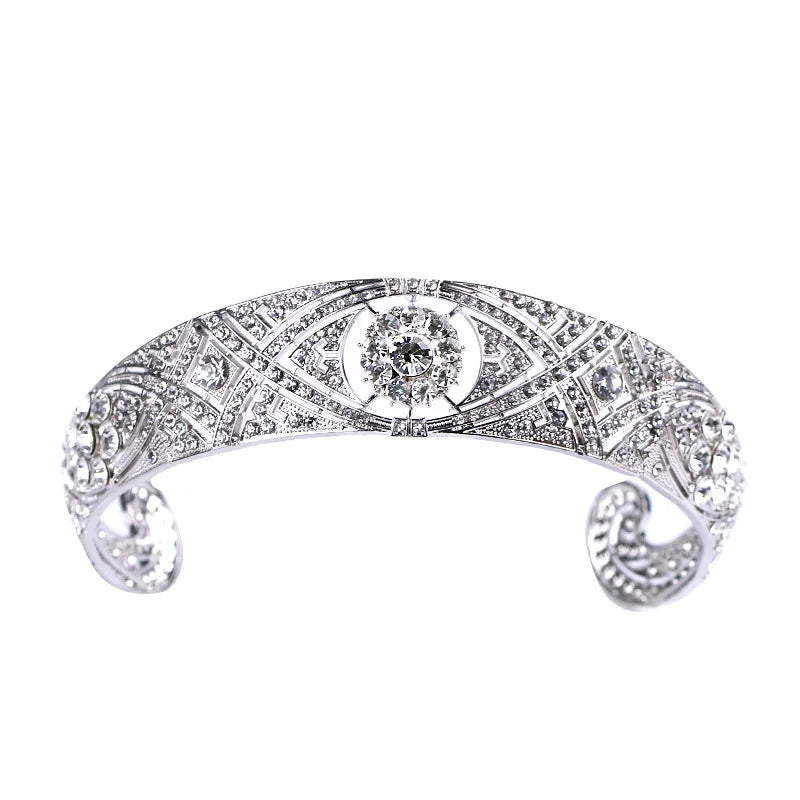 Royal Rhinestone Crystal Wedding Tiara Hair Jewelry Queen Crown Headband Bridal Hair Accessories Princess Hair Bands