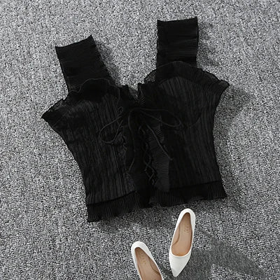 New Korean Fashion Sexy Slim Summer Tops White Black Casual Tank Top Women Bandage Sleeveless Crop Top Zipper Woman Clothes black