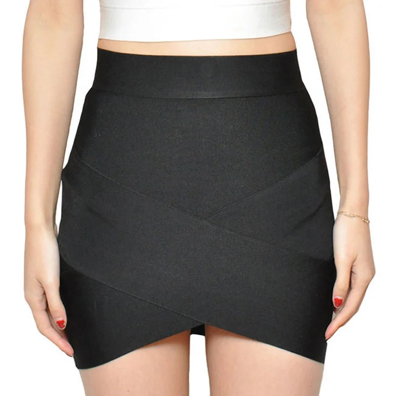 Saia curta e grossa de rayon para mulheres de alta qualidade, minissaia fofa para festa de coquetel