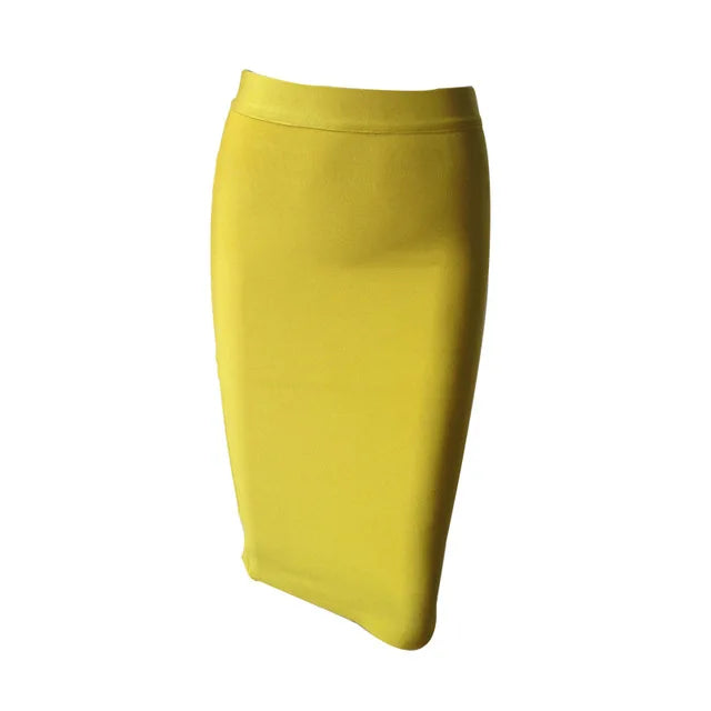Atacado de saia feminina moda verão sexy preta azul laranja vermelha bege bandagem 2022 designer saia lápis linha A faldas 60 cm