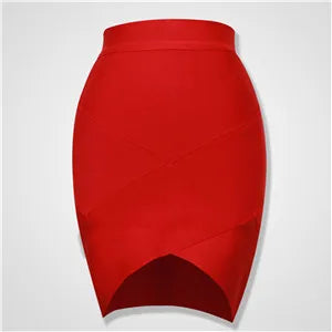 Ladies Rayon Black Thick Rayon Pencil Bandage Skirt Cute Mini Skirt