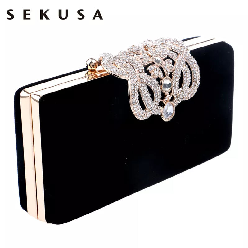 Clutch evening bags Crown rhinestones evening bags purse shoulder bag for wedding Diamonds Lady Purse Mini Evening Bags