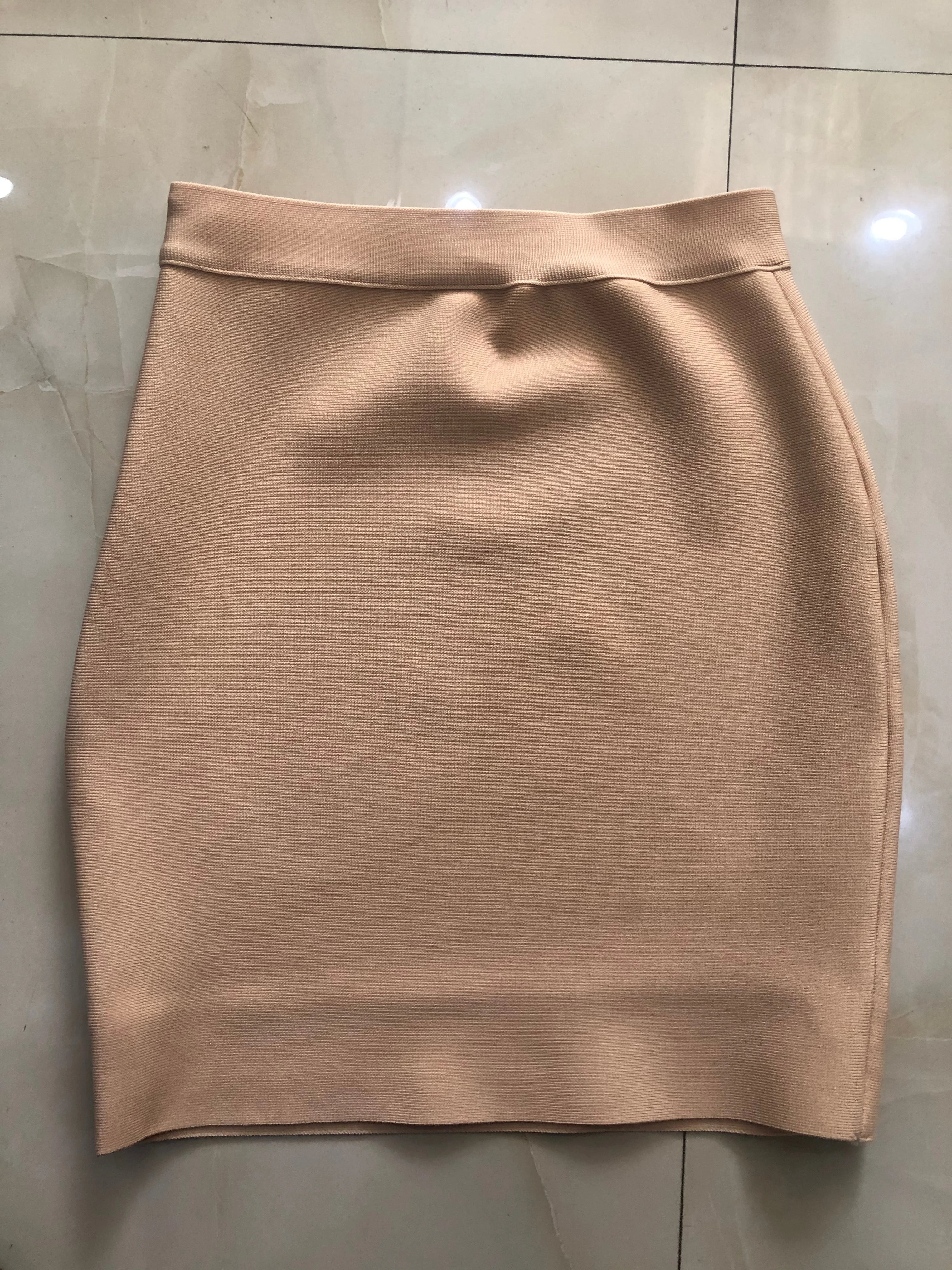 Wholesale Shipping Candy Color Sexy Women Bodycon Mini Bandage Skirt 2021 Designer Fashion Black Pencil Skirt Faldas 43cm