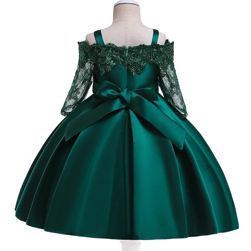 One Shoulder Princess Dress Kids Clothes For Girl Evening Wedding Party Gown Costume Children Clothing 3-10 Years Vestido