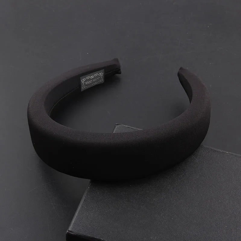 Sponge Headbands for Women Solid Color Tiara Baroque Headband Bridal accessories Daily Headband 10