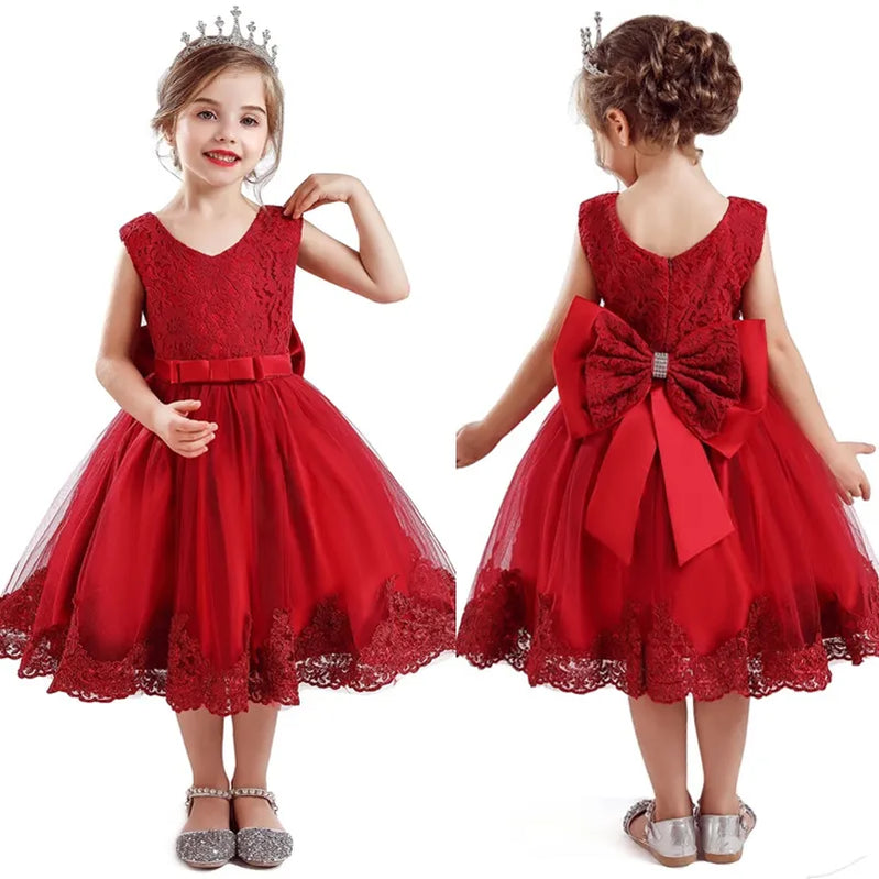 Fashion Wedding Birthday Party Dress Christams Dress For Girl 1-5 Years Girls Dress Elegant Tutu Vestidos Kids Clothes