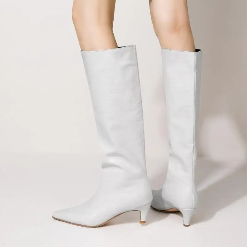 Big Size 34-43 Women's Shoes 2024 Autumn Winter Elastic boots Nubuck Flock Chelsea boots Tip Knee High Knight Long Boots